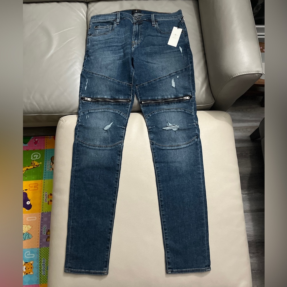 NWT - 7 For All Mankind x Dazzle Men’s the Stacked Skinny Jeans - Size 34